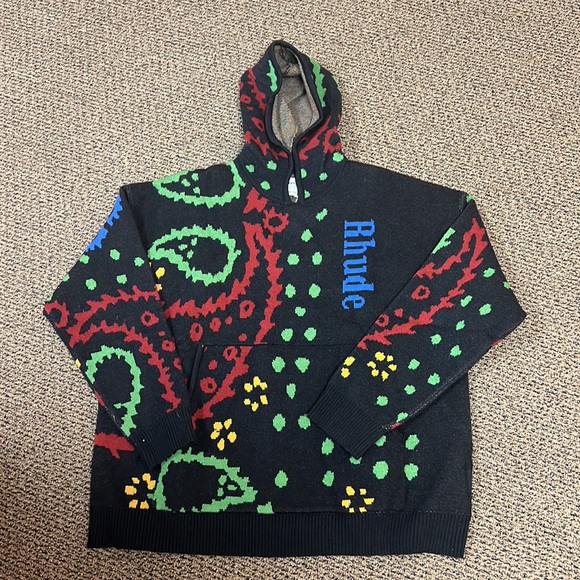 Men's Wool & Cashmere Knit Hoodie - Picture 2 of 3